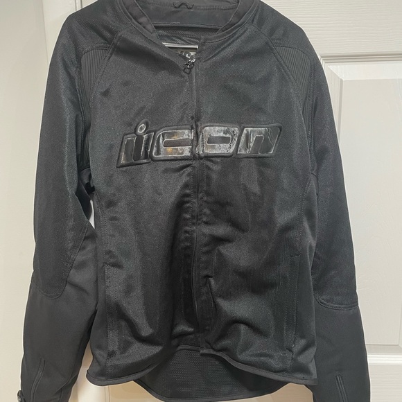 ICON Hooligan2 Stealth Jacket Black SZ L Motorcycle Dirt Bike Racing - Picture 1 of 10